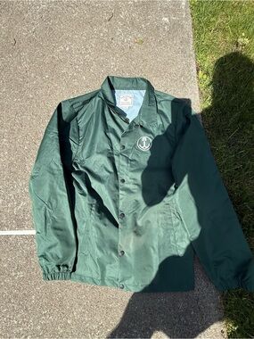 Iron and Resin brand Green Anchor Logo Coach Jacket